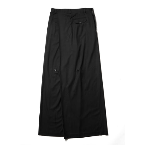 JULIUS 917PAM4 Black / Over Wrapping Trousers